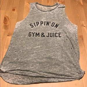 SOLD 8/26 M - Grey Gym Tank - Never worn